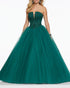Classic 2019 Prom Dresses Beaded Bodice Deep V-Neck Tulle Prom Dress Ball Gowns